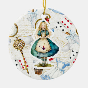 Alice In Wonderland Theme Ceramic Ornament