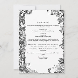 Alice in Wonderland Theme Invitation