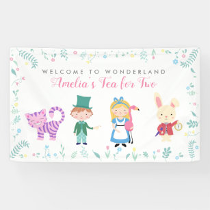 Alice in Wonderland Themed Birthday Banner