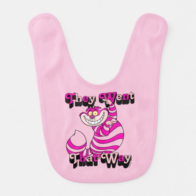 Alice In Wonderland | They Went That Way Baby Bib (Front)