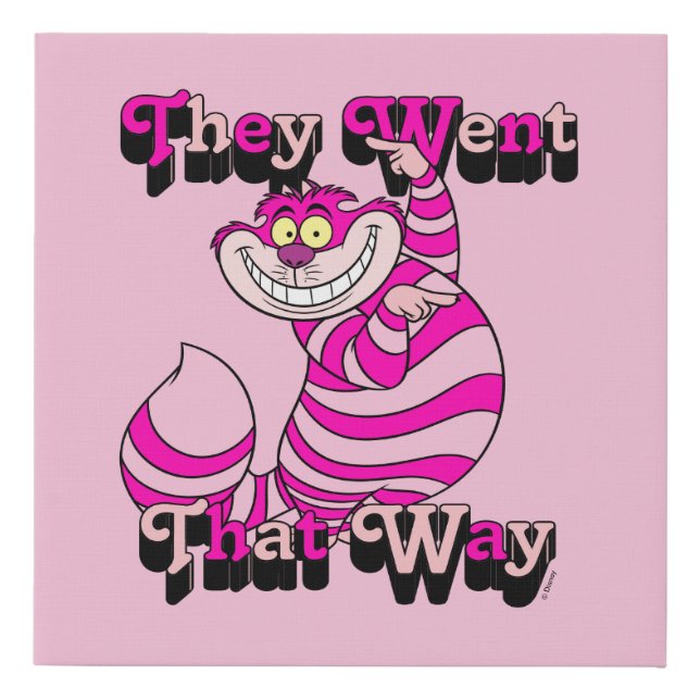 Alice In Wonderland | They Went That Way Faux Canvas Print (Front)
