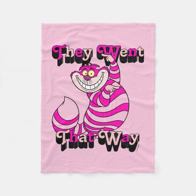 Alice In Wonderland | They Went That Way Fleece Blanket (Front)