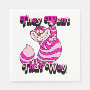 Alice In Wonderland   They Went That Way Napkins