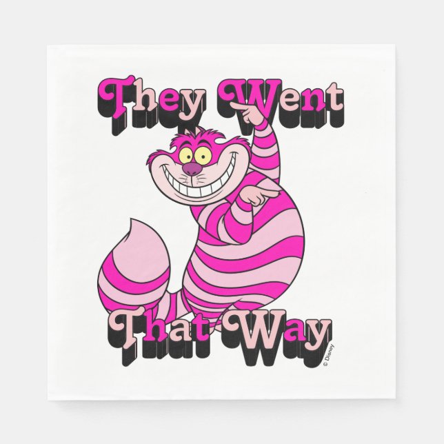 Alice In Wonderland | They Went That Way Napkins (Front)