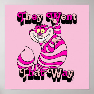 Alice In Wonderland They Went That Way Poster