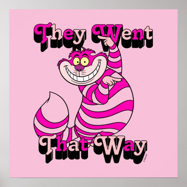 Alice In Wonderland | They Went That Way Poster (Front)
