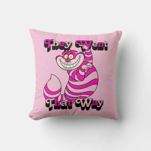 Alice In Wonderland  They Went That Way Throw Pillow