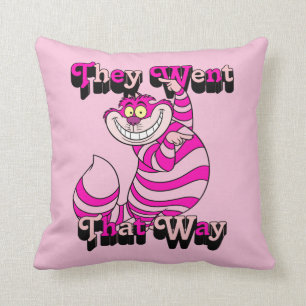 Alice In Wonderland They Went That Way Throw Pillow