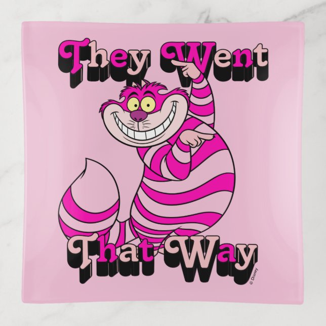 Alice In Wonderland | They Went That Way Trinket Tray (Front)