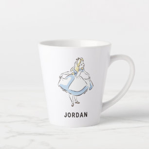 Alice in Wonderland   This Way to Wonderland 3 Latte Mug