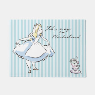 Alice in Wonderland This Way to Wonderland Doormat