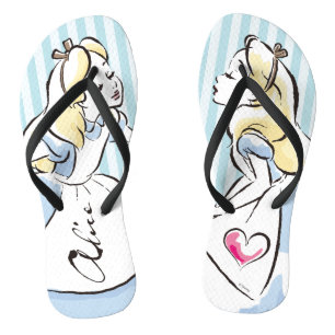 Alice in Wonderland   This Way to Wonderland Flip Flops