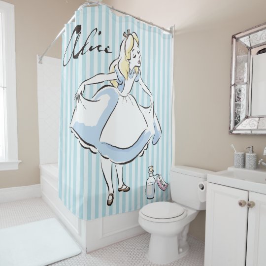 Alice in Wonderland This Way to Wonderland Shower Curtain