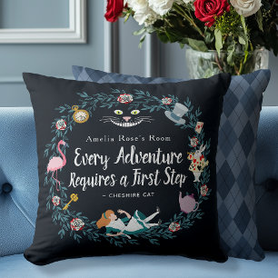 Alice in Wonderland Throw Pillow