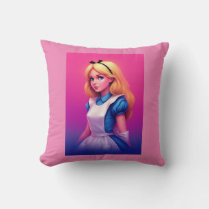 alice in wonderland throw pillow