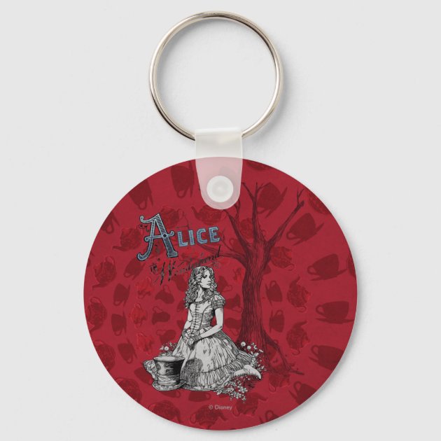 Alice in Wonderland Tim Burton Keychain Zazzle