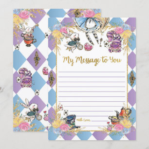 Alice in Wonderland Time Capsule Message Card
