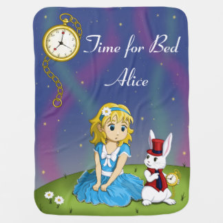 Alice in Wonderland "Time for Bed" Blanket