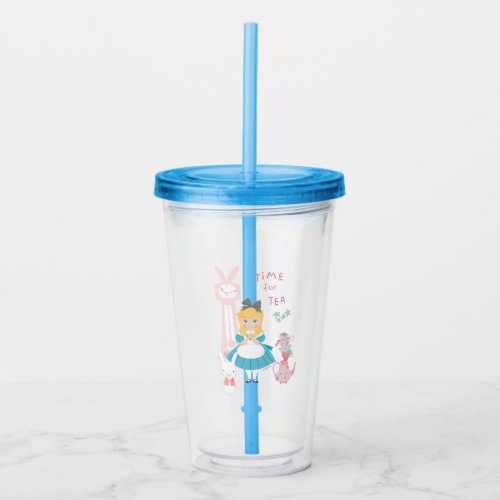 Alice In Wonderland  Time For Tea Acrylic Tumbler