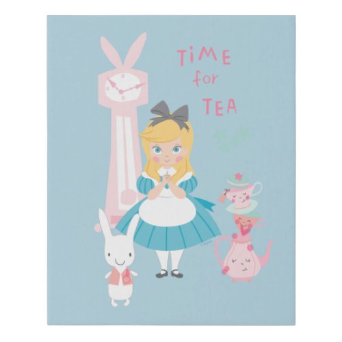 Alice In Wonderland  Time For Tea Faux Canvas Print