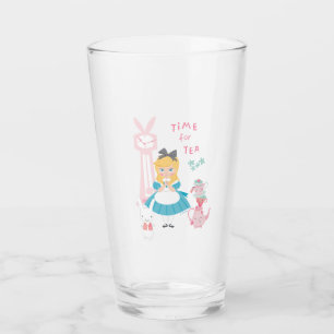 Alice In Wonderland Time For Tea Glass