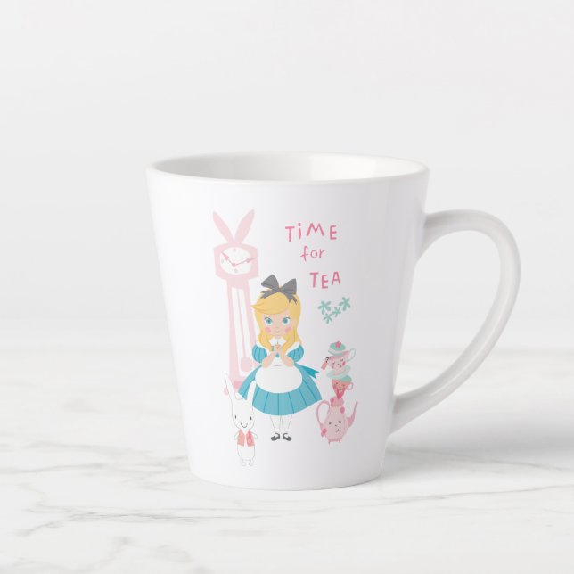 Alice In Wonderland | Time For Tea Latte Mug (Right)