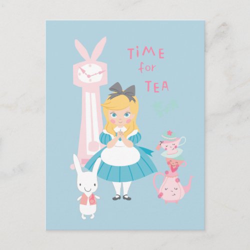 Alice In Wonderland  Time For Tea Postcard