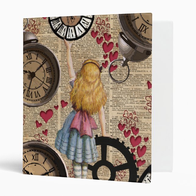 Alice In Wonderland Travelling in Time Binder (Front/Inside)