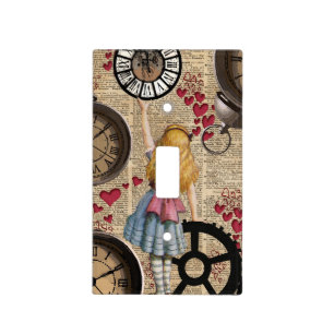 Alice In Wonderland Travelling in Time Light Switch Cover
