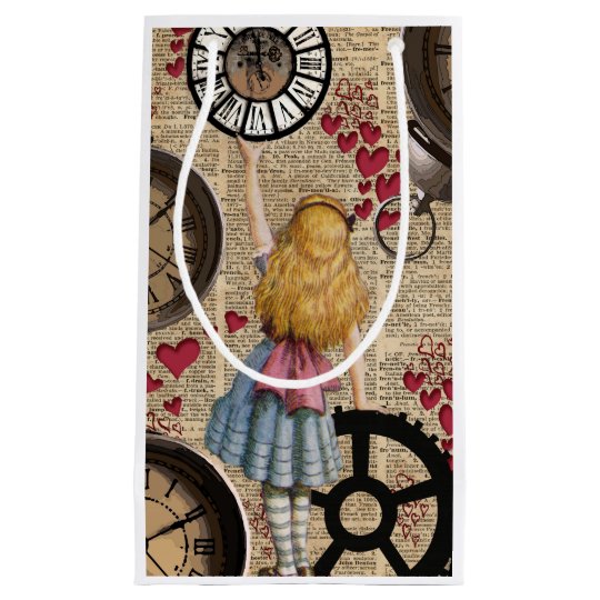 Alice In Wonderland Travelling in Time Small Gift Bag | 0
