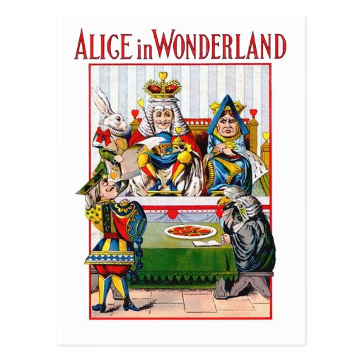 Alice in Wonderland - Trial of the Knave of Hearts Postcard | Zazzle