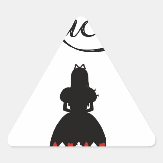 Alice In Wonderland Triangle Sticker