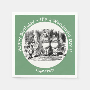 Alice in Wonderland Tweedledum & Tweedledee Party Napkins