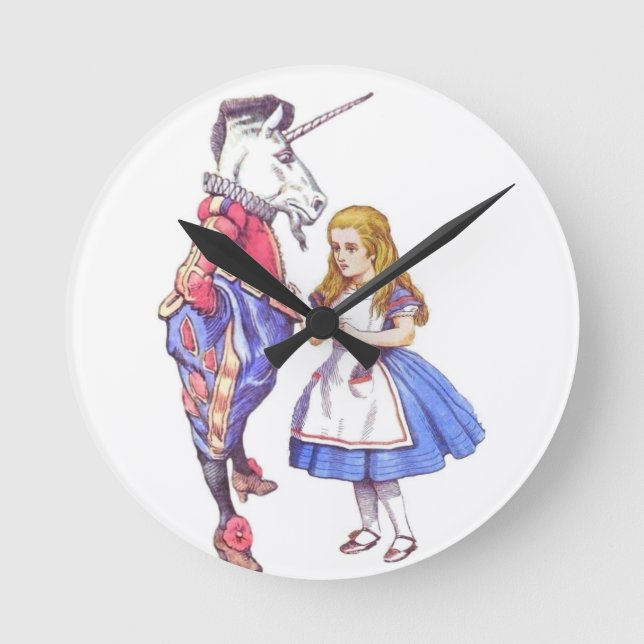 Alice in Wonderland & Unicorn Clock (Front)