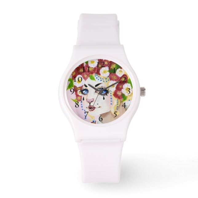 Alice in Wonderland Unique Painted Watch (Front)