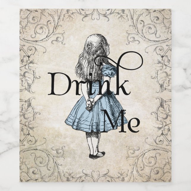 Alice In Wonderland Drink Me Bottle Art