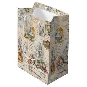 Alice in Wonderland Vintage Book Gift Bag
