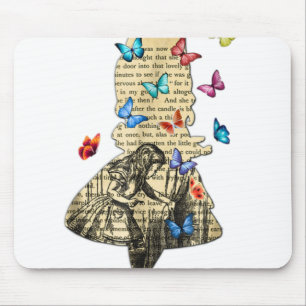 Alice In Wonderland Vintage Book Mouse Pad