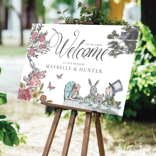 Alice In Wonderland Vintage Chic Storybook Welcome Foam Board (Creator Uploaded)