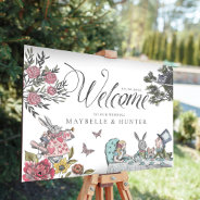 Alice In Wonderland Vintage Chic Storybook Welcome Poster at Zazzle