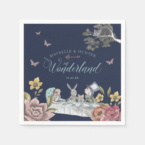 Alice In Wonderland Vintage Chic Wedding Napkins