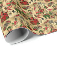 Christmas Alice In Wonderland Wrapping Paper | Zazzle