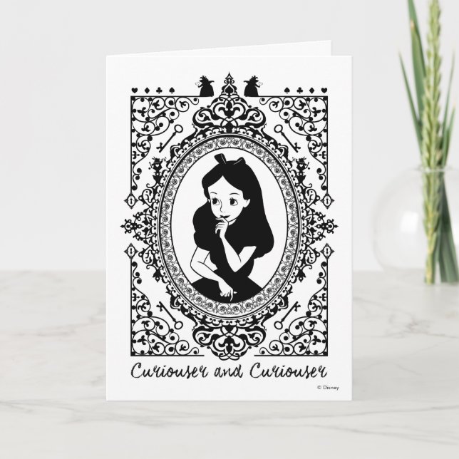 Alice in Wonderland | Vintage Christmas Holiday Card (Front)