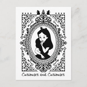 Alice in Wonderland Vintage Christmas Holiday Postcard