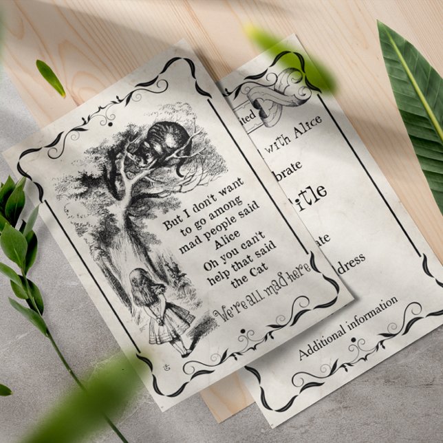 Alice in Wonderland Vintage Custom Party Invites (Creator Uploaded)