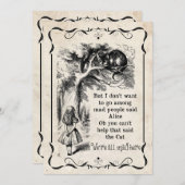 Alice in Wonderland Vintage Custom Party Invites (Front/Back)