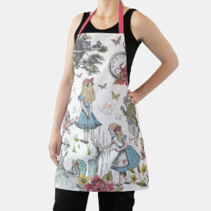 Alice In Wonderland Vintage Fairy Tale Collage Jig Apron