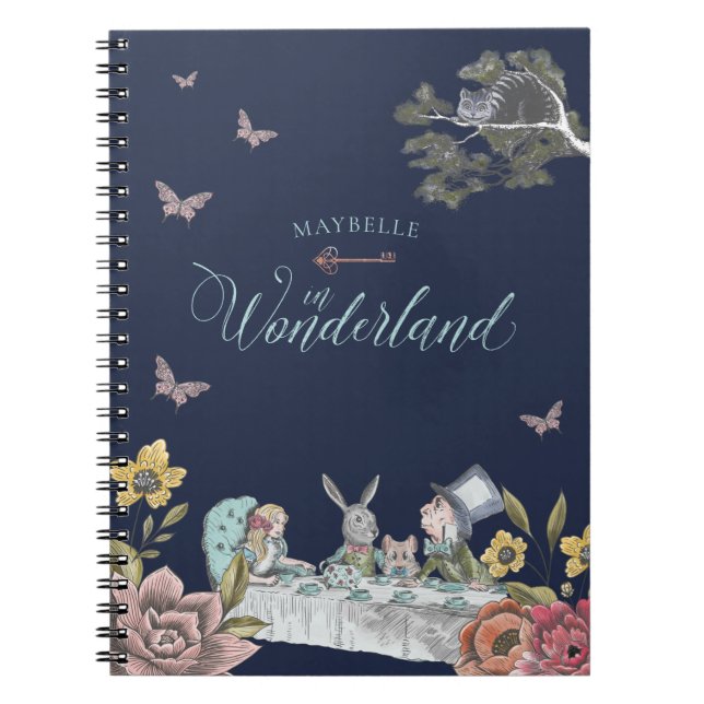Alice In Wonderland Vintage Fairy Tale Theme Notebook (Front)