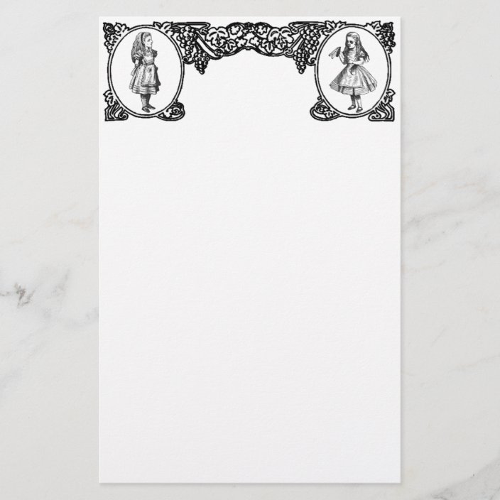 Alice in Wonderland Vintage Frame Stationery | Zazzle.com
