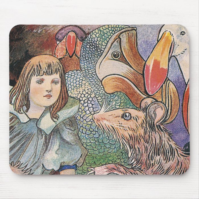 Alice in Wonderland Vintage Illustration Mousepad